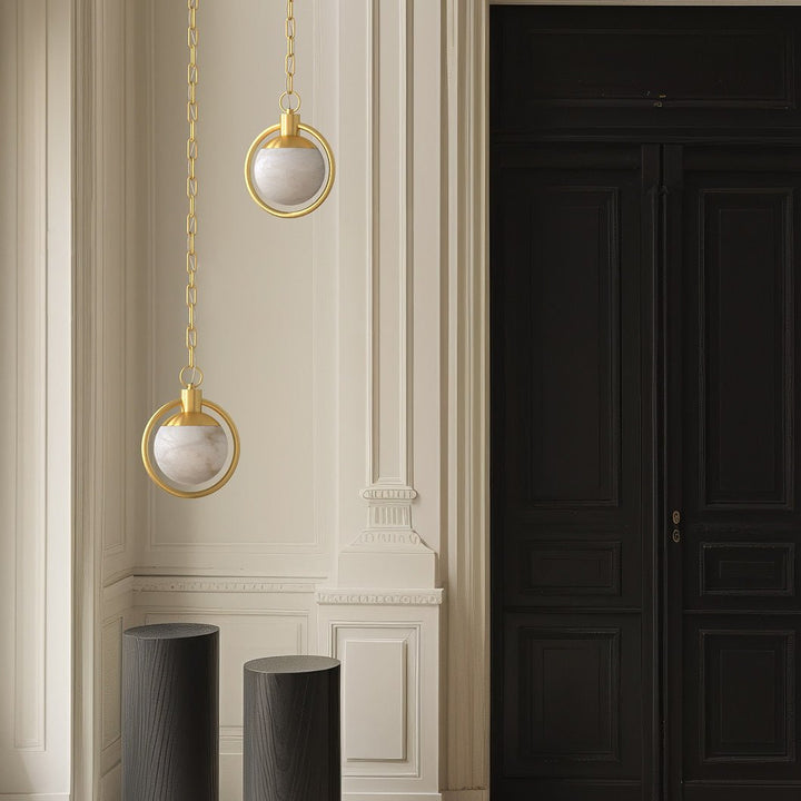 Alabaster Orb Chain Pendant Lamp - Vakkerlight