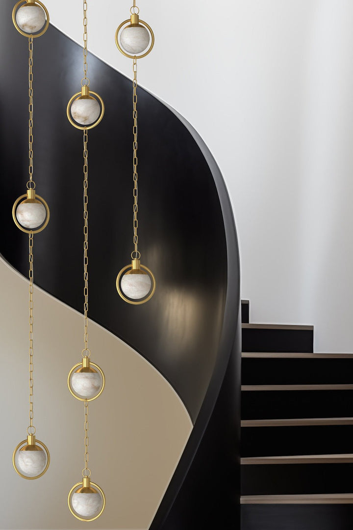 Alabaster Orb Chain Pendant Lamp - Vakkerlight