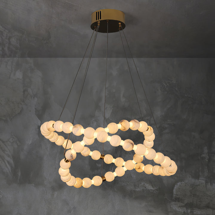 Alabaster Orb Ring Chandelier - Vakkerlight