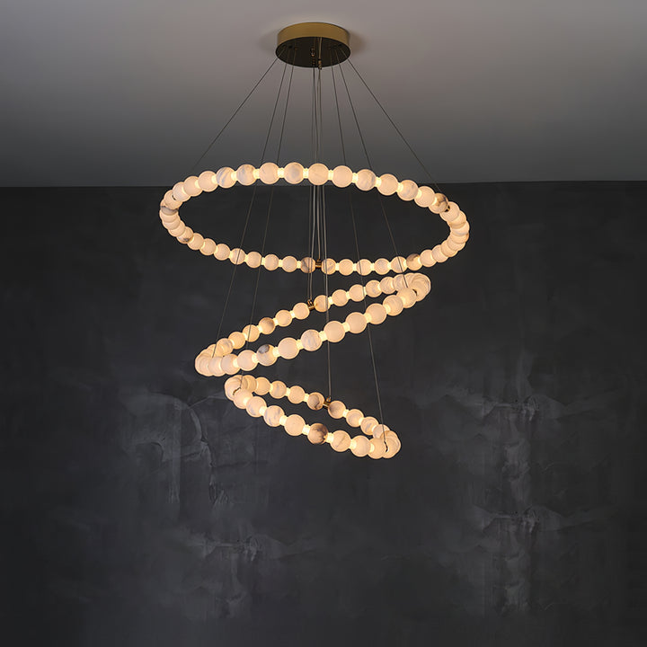 Alabaster Orb Ring Chandelier - Vakkerlight