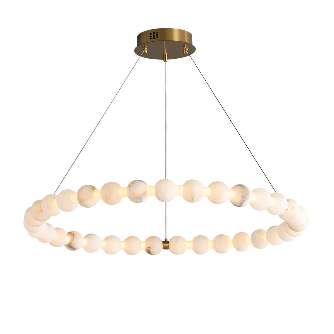 Alabaster Orb Ring Chandelier - Vakkerlight
