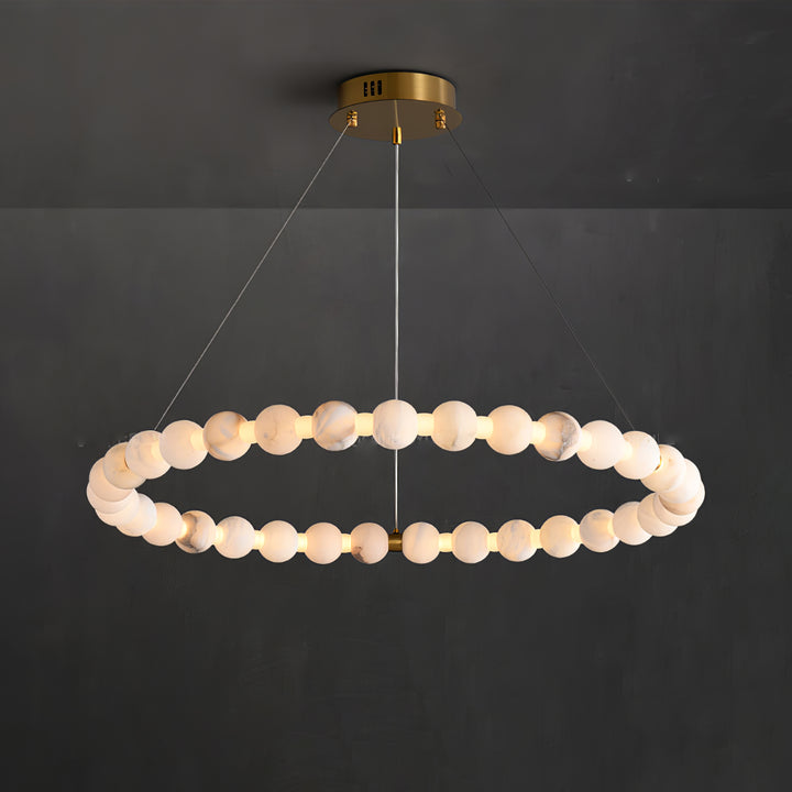 Alabaster Orb Ring Chandelier - Vakkerlight