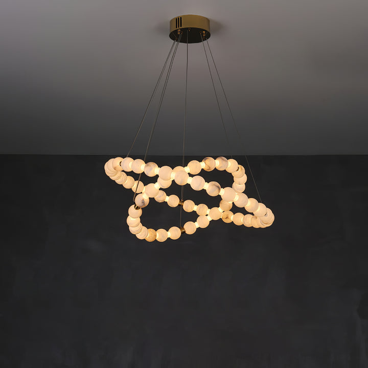 Alabaster Orb Ring Chandelier - Vakkerlight