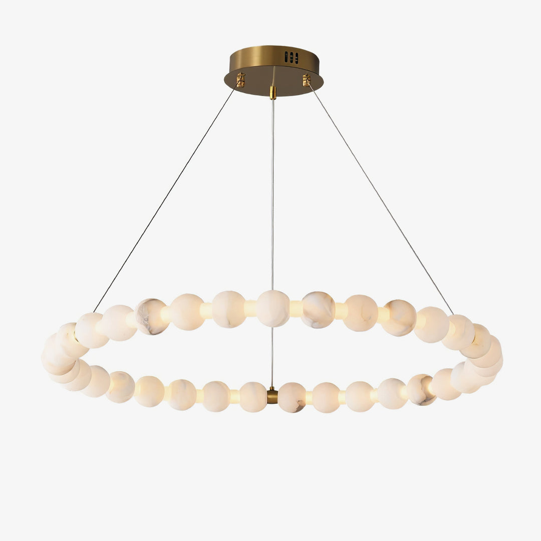 Alabaster Orb Ring Chandelier - Vakkerlight