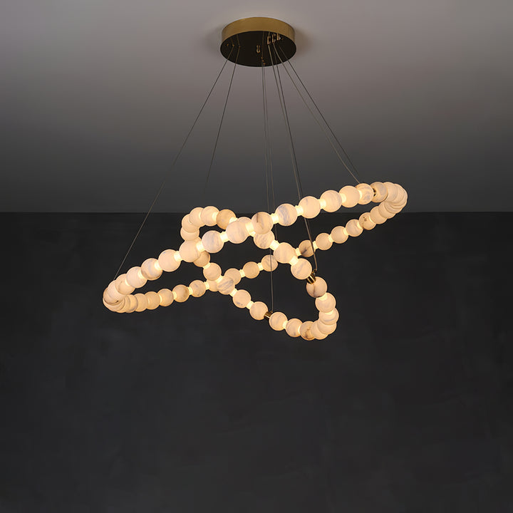 Alabaster Orb Ring Chandelier - Vakkerlight