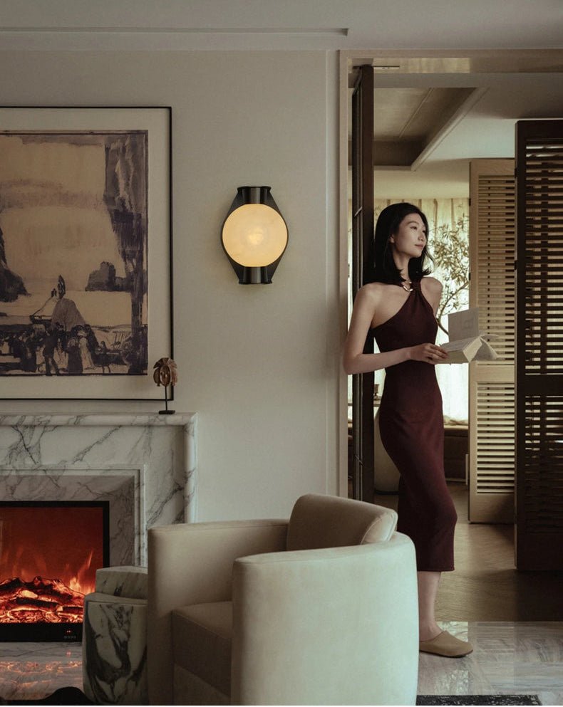 Alabaster Orb Sconce - Vakkerlight