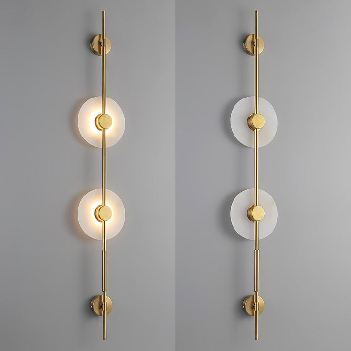 Alabaster Orb Vertical Wall Sconce - Vakkerlight