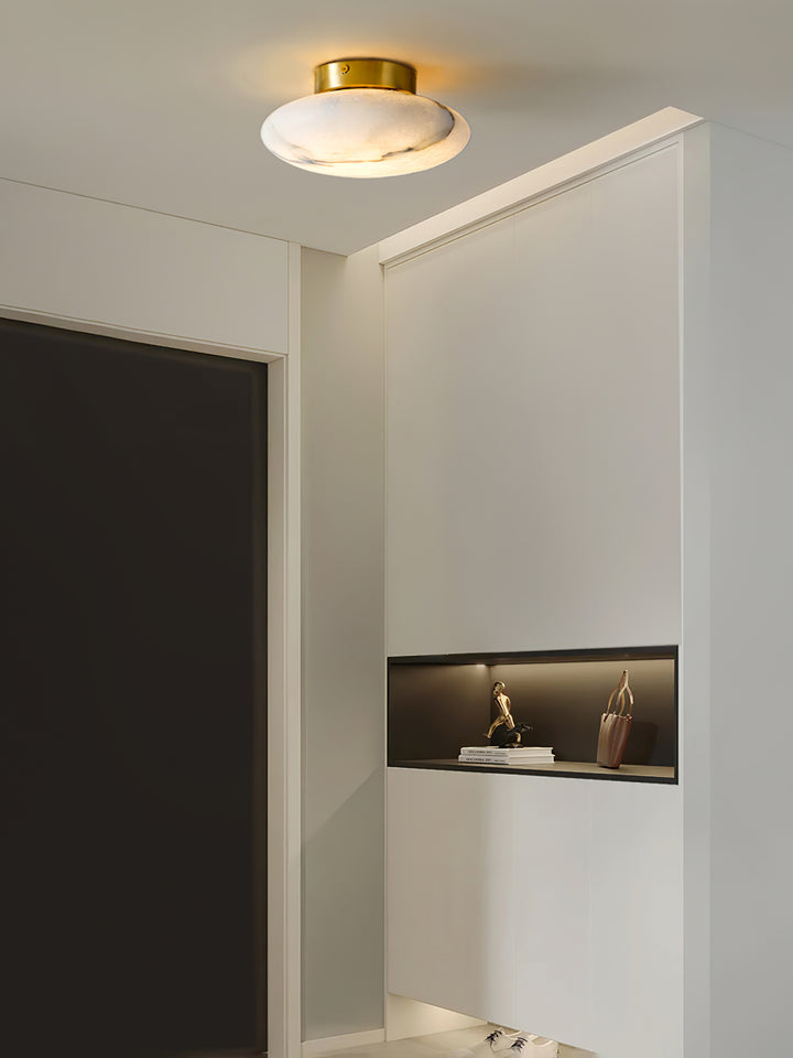 Alabaster Oval Ceiling Lamp - Vakkerlight