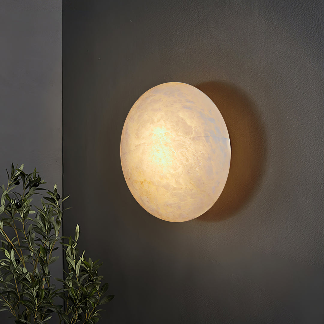 Alabaster Oval Ceiling Lamp - Vakkerlight