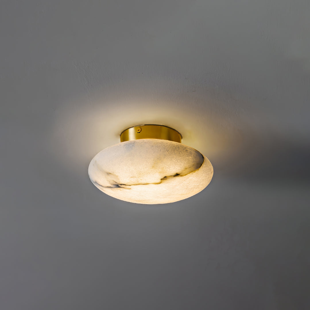 Alabaster Oval Ceiling Lamp - Vakkerlight