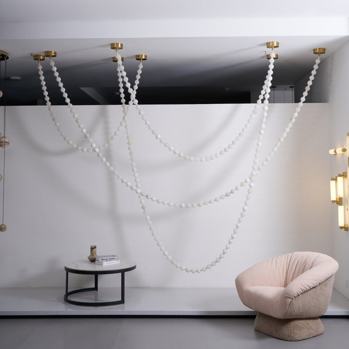 Alabaster Pearl Necklace Chandelier - Vakkerlight