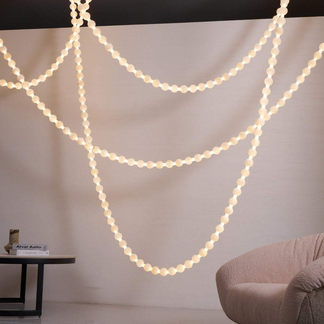 Alabaster Pearl Necklace Chandelier - Vakkerlight