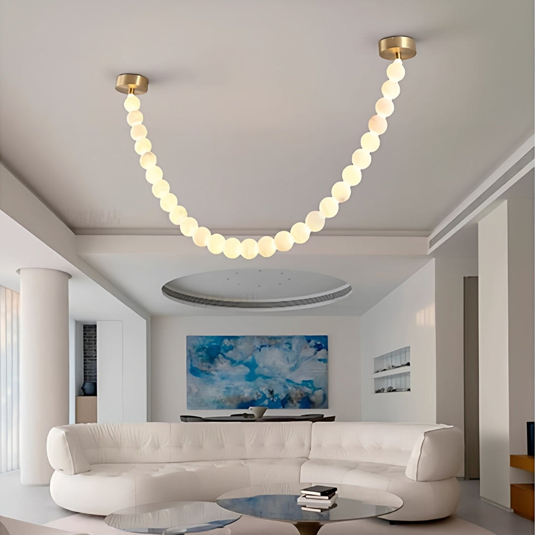 Alabaster Pearl Necklace Chandelier - Vakkerlight