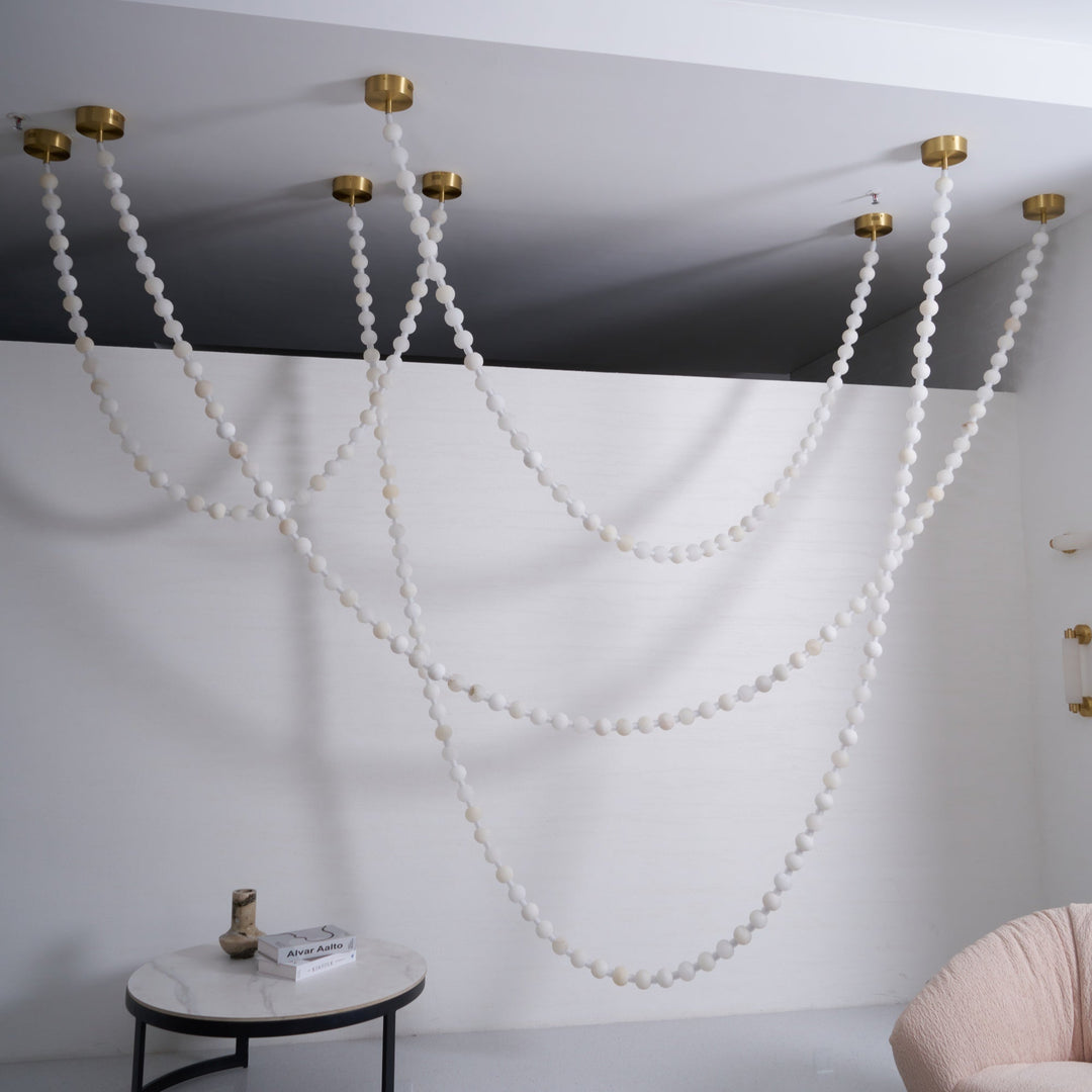 Alabaster Pearl Necklace Chandelier - Vakkerlight
