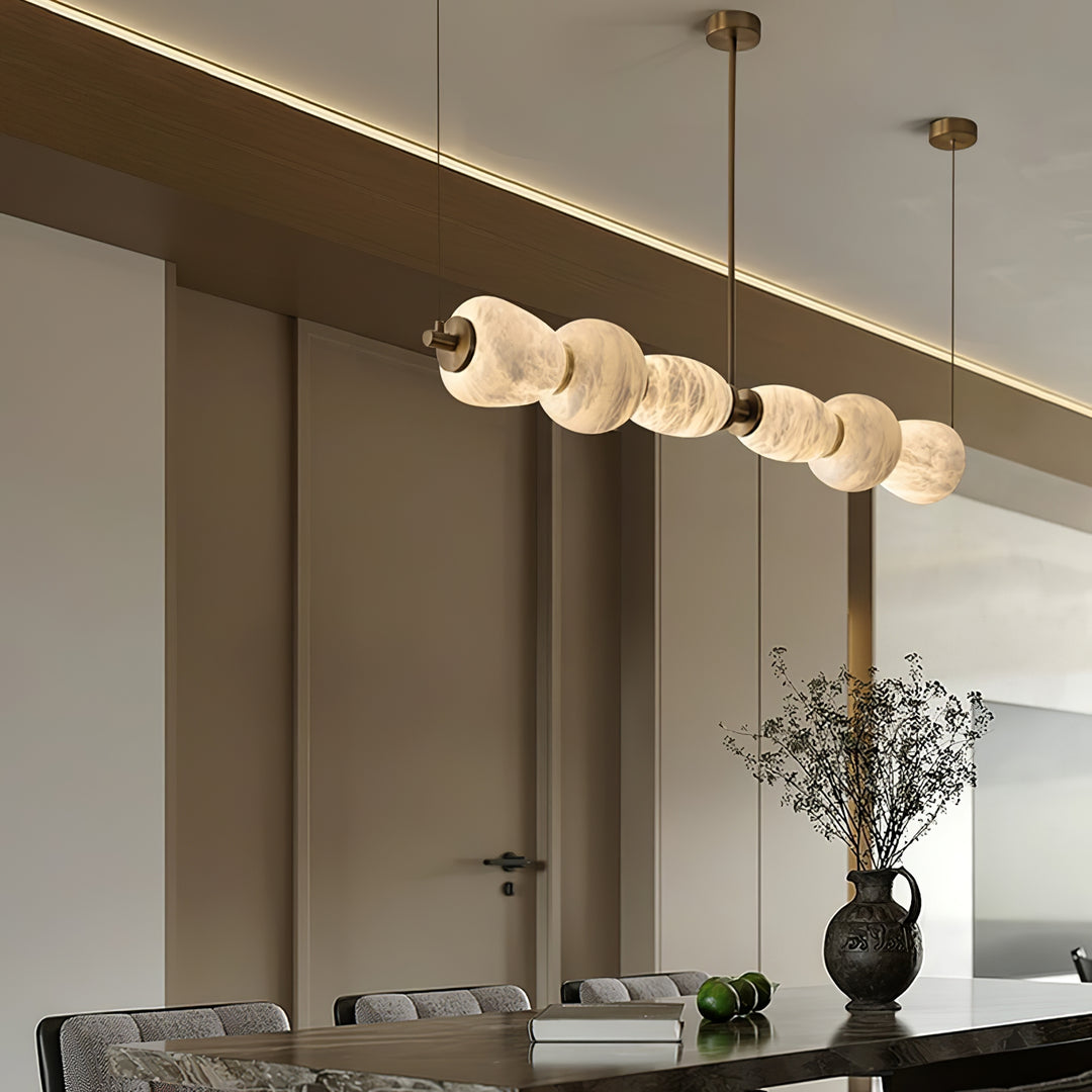Alabaster Pebble Linear Chandelier - Vakkerlight