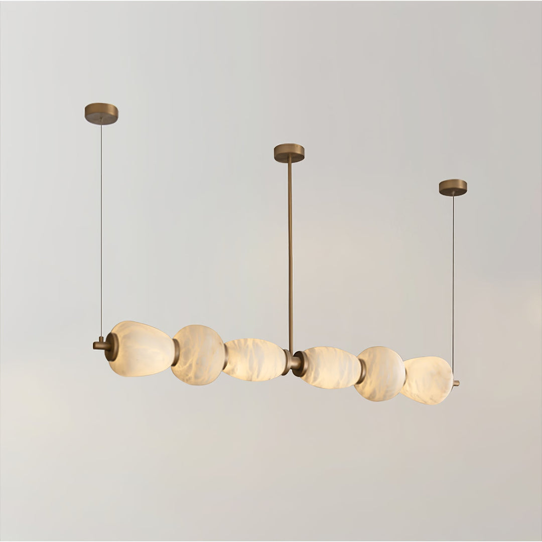 Alabaster Pebble Linear Chandelier - Vakkerlight