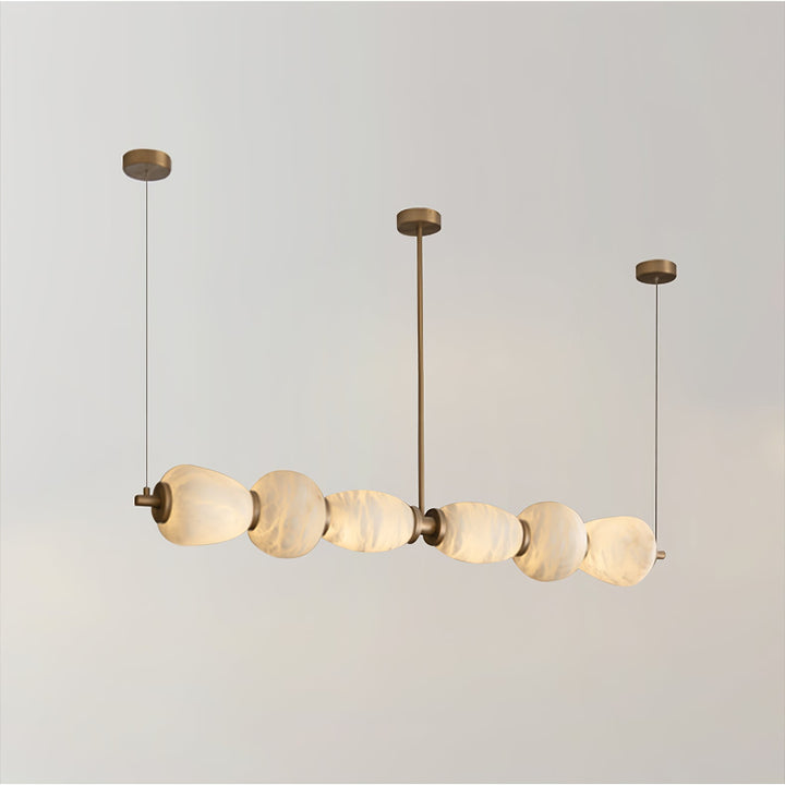Alabaster Pebble Linear Chandelier - Vakkerlight