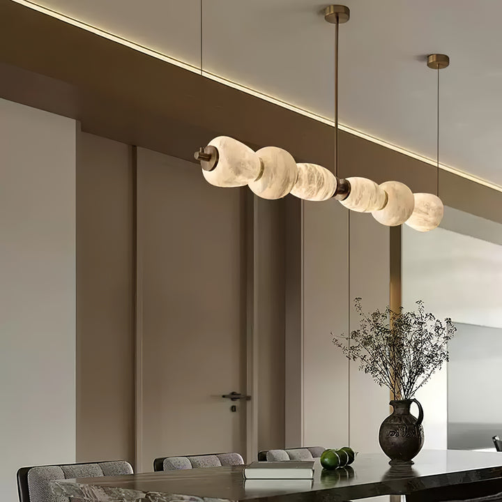 Alabaster Pebble Linear Chandelier - Vakkerlight