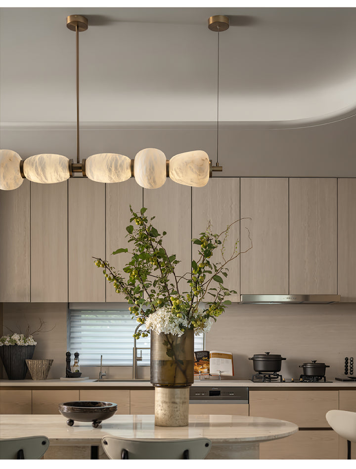 Alabaster Pebble Linear Chandelier - Vakkerlight