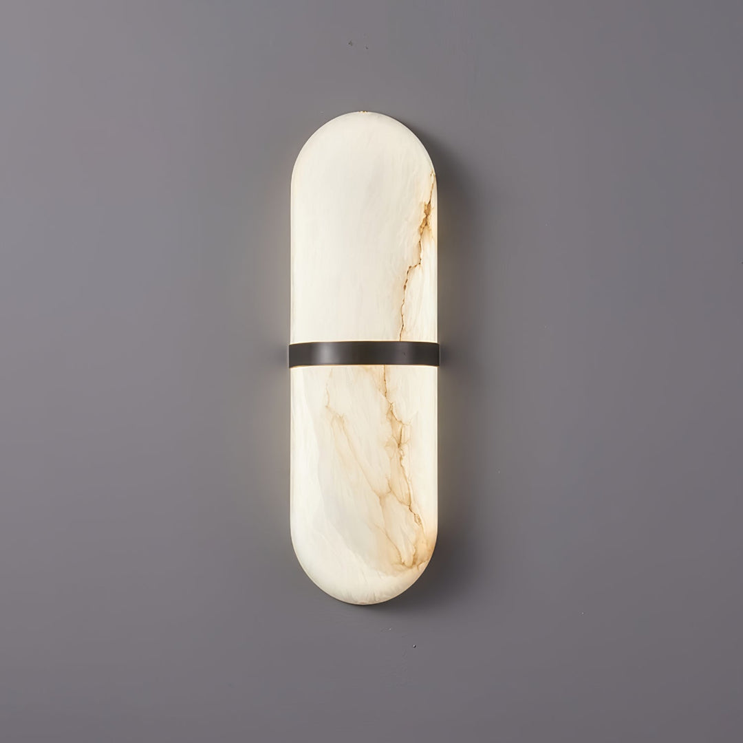 Alabaster Pill Wandleuchte