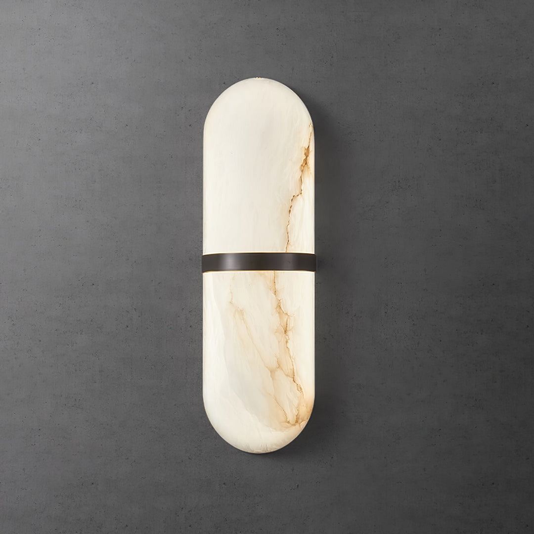 Alabaster Pill Wandleuchte