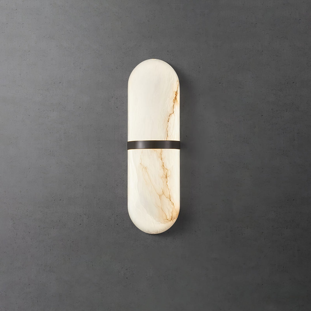 Alabaster Pill Wandleuchte