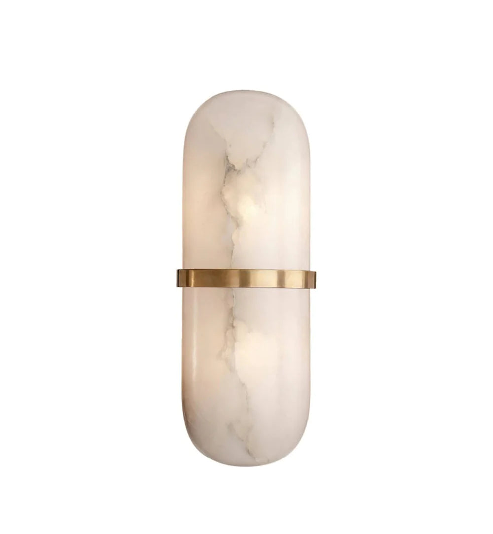 Alabaster Pill Wandleuchte