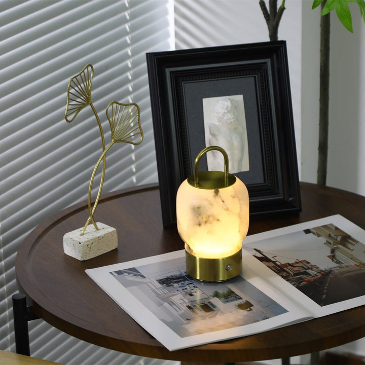 Alabaster Portable Rechargeable Table Lamp - Vakkerlight