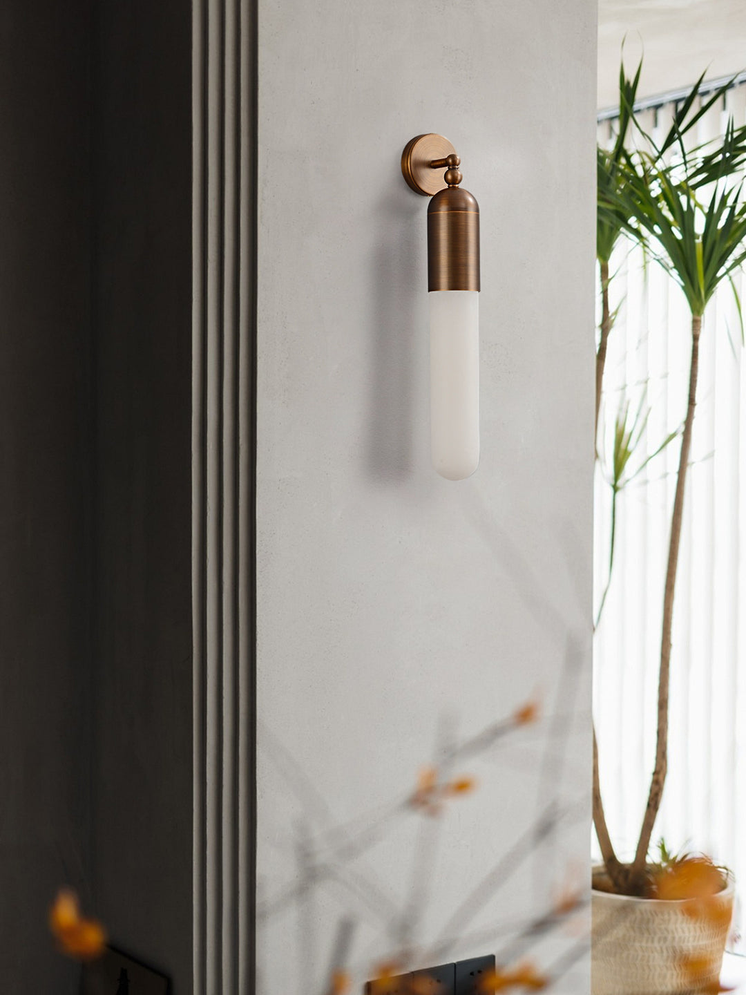 Alabaster Sculpted Tube Wall Sconce - Vakkerlight