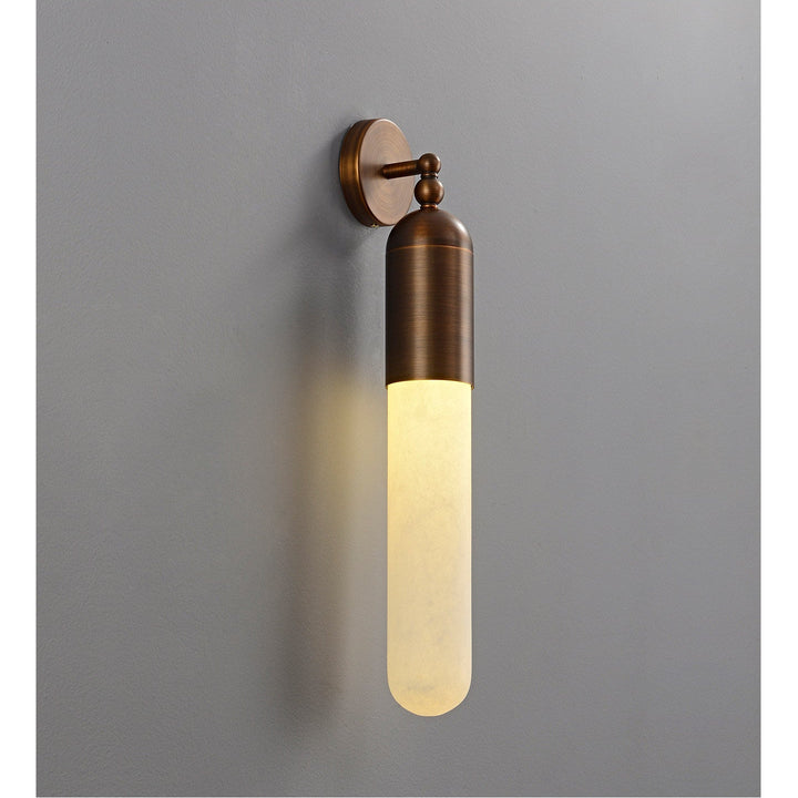 Alabaster Sculpted Tube Wall Sconce - Vakkerlight