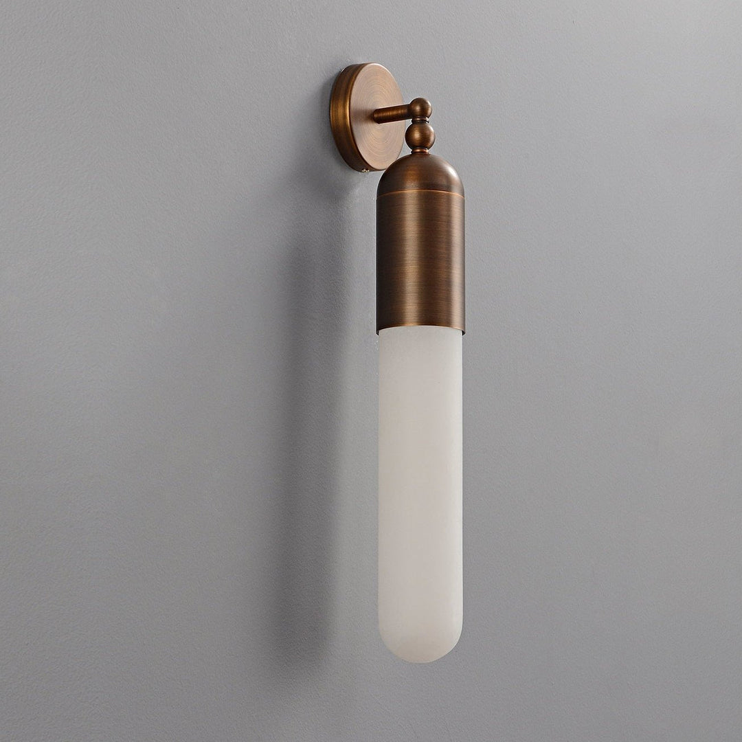Alabaster Sculpted Tube Wall Sconce - Vakkerlight