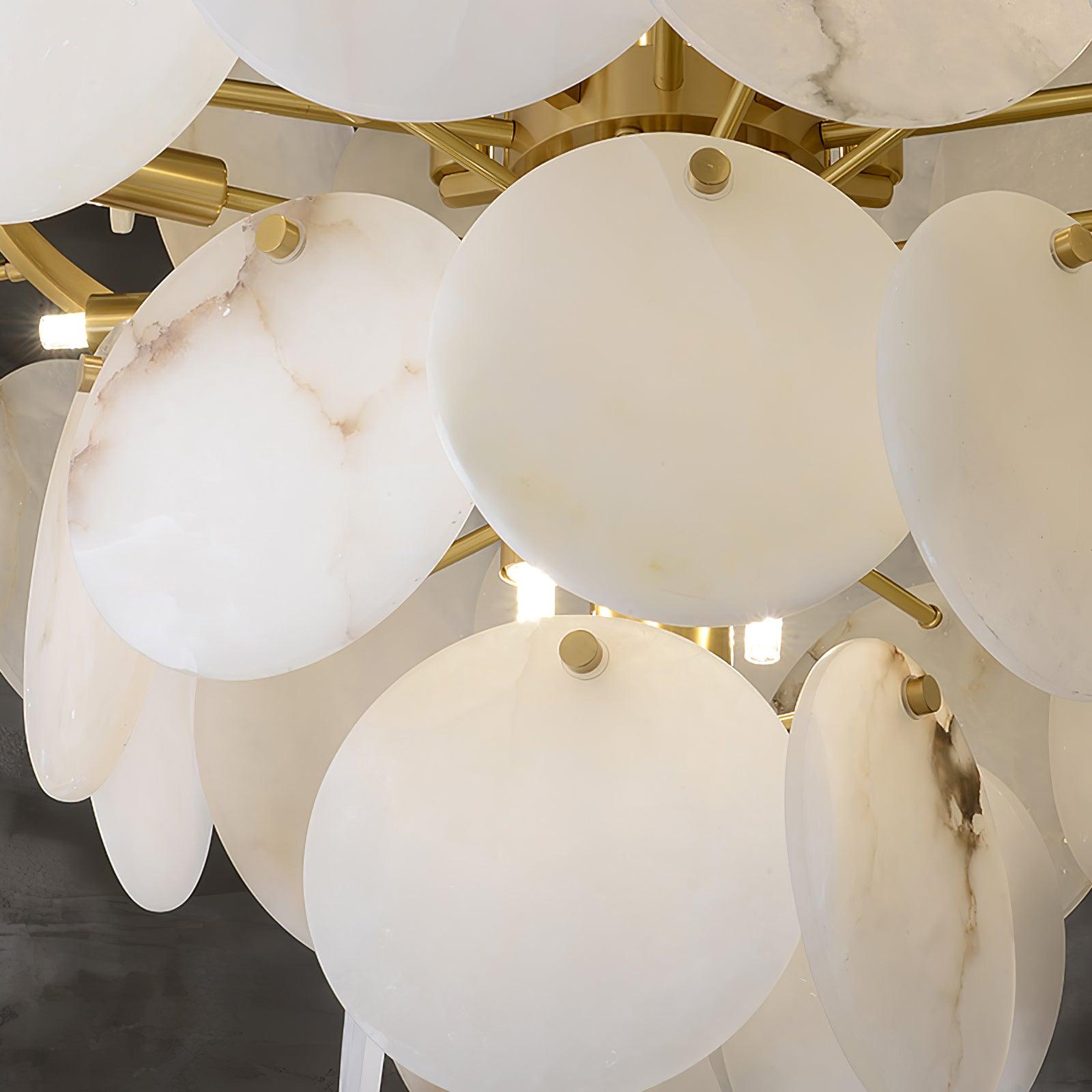 Alabaster Shell Brass Chandelier – Vakkerlight