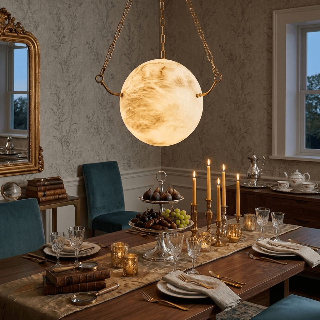 Alabaster Sphere Pendant Lamp - Vakkerlight