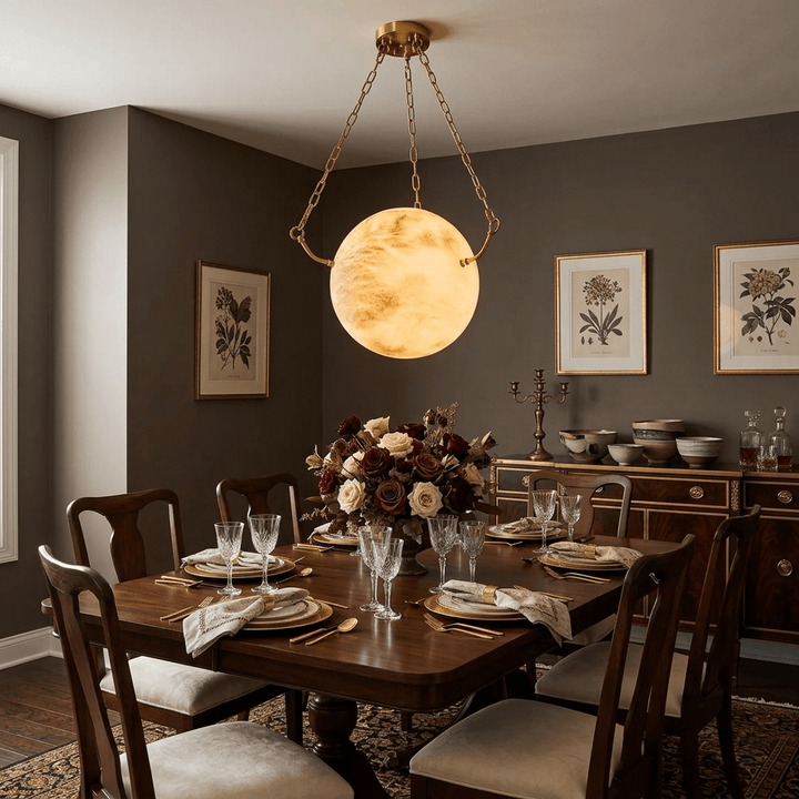 Alabaster Sphere Pendant Lamp - Vakkerlight