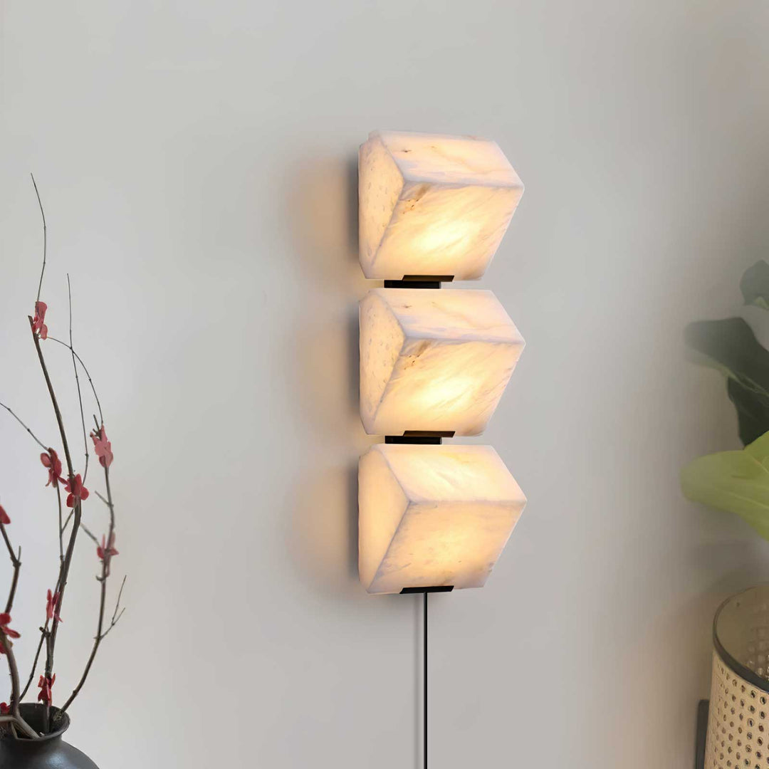 Alabaster Staircase Plug - in Wall Lamp - Vakkerlight