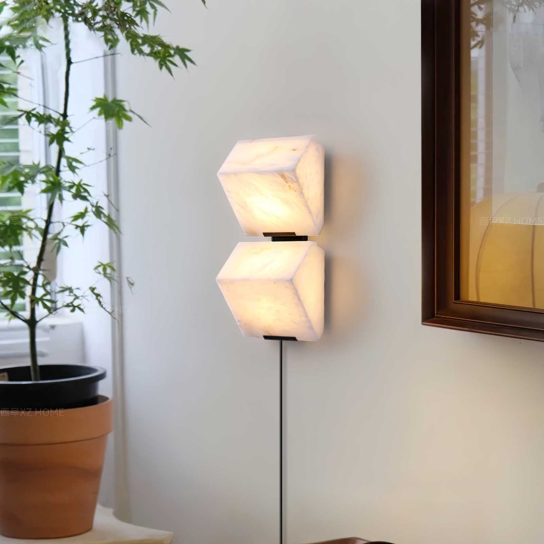 Alabaster Staircase Plug - in Wall Lamp - Vakkerlight