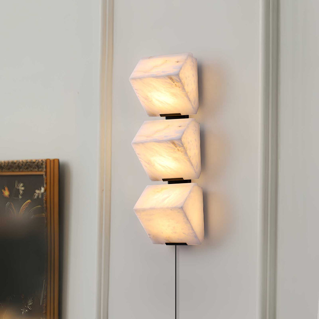 Alabaster Staircase Plug - in Wall Lamp - Vakkerlight