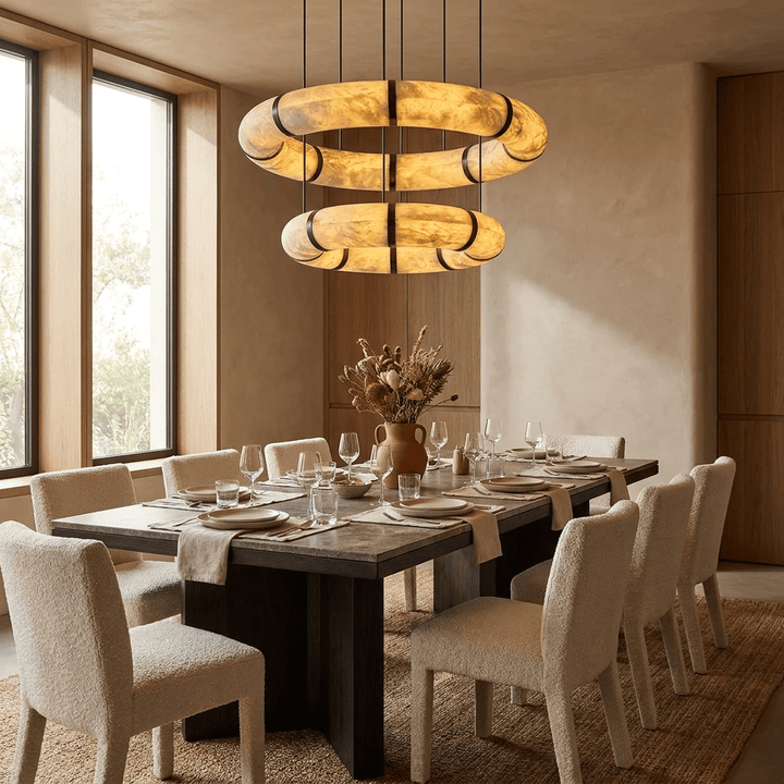 Alabaster Torus Ring Chandelier - Vakkerlight