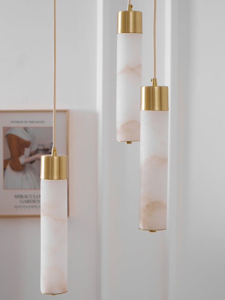 Alabaster Tube Brass Pendant Lamp – detail 6