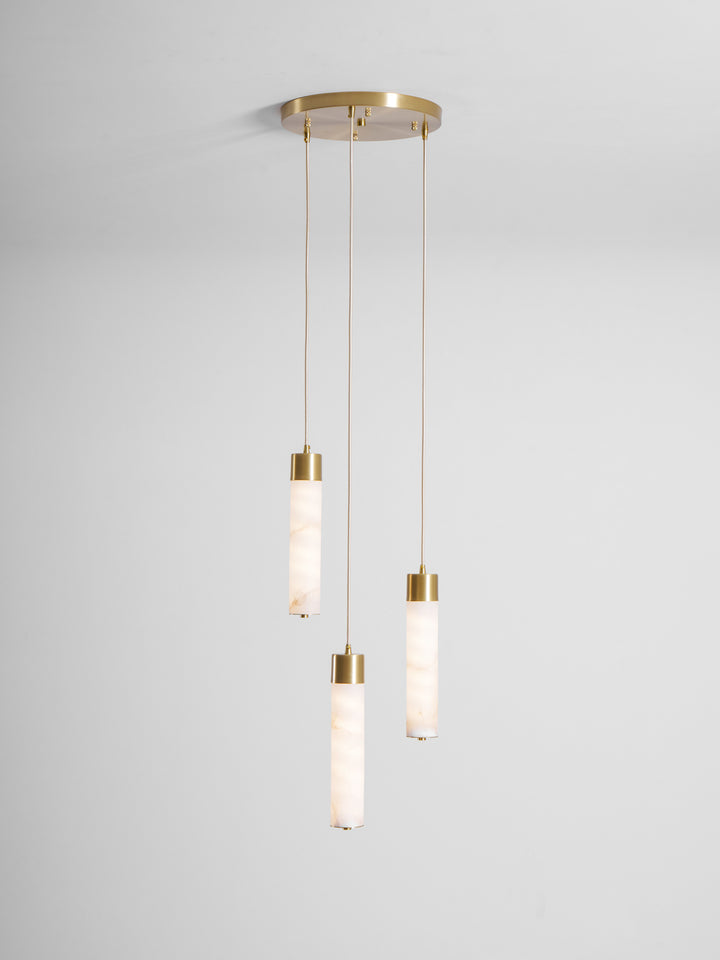 Alabaster Tube Brass Pendant Lamp – detail 8