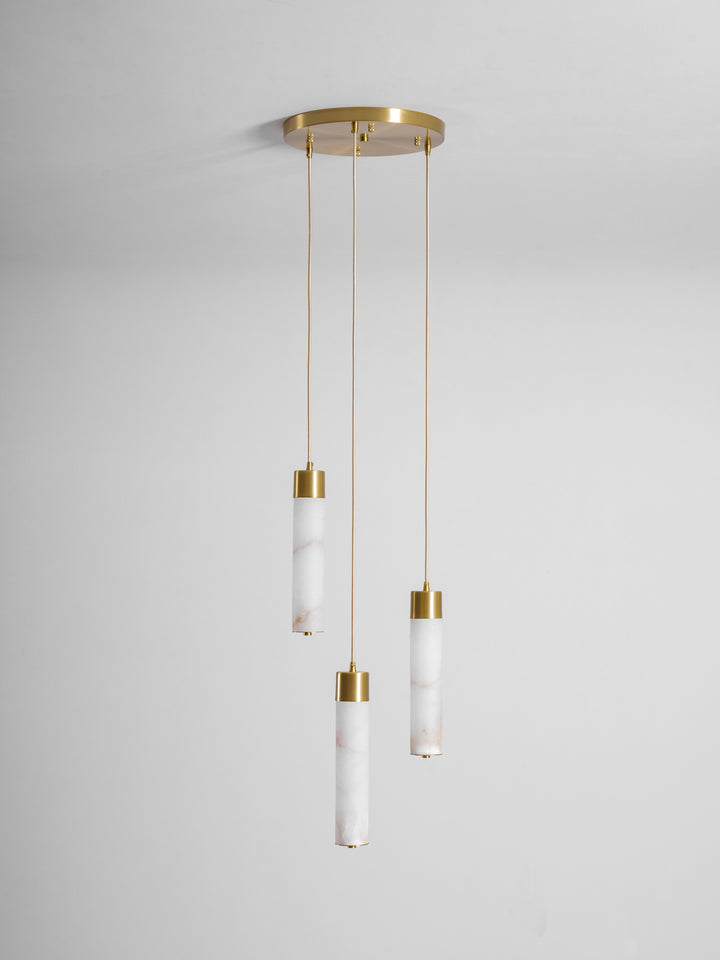 Alabaster Tube Brass Pendant Lamp – detail 9