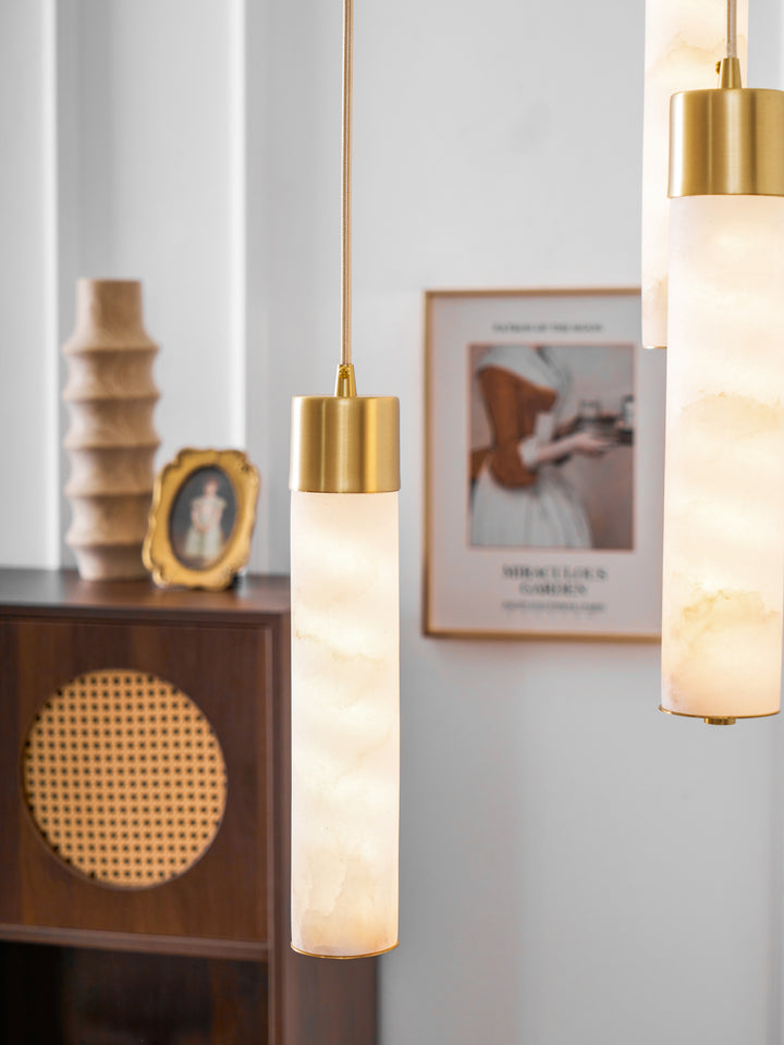 Alabaster Tube Brass Pendant Lamp – detail 18