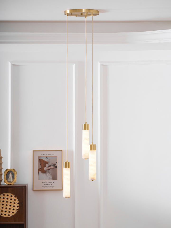Alabaster Tube Brass Pendant Lamp – detail 20