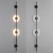 Alabaster Vertical Plug-in Wall Sconce