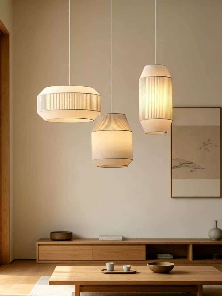Alder Fluted Fabric Pendant Lamp