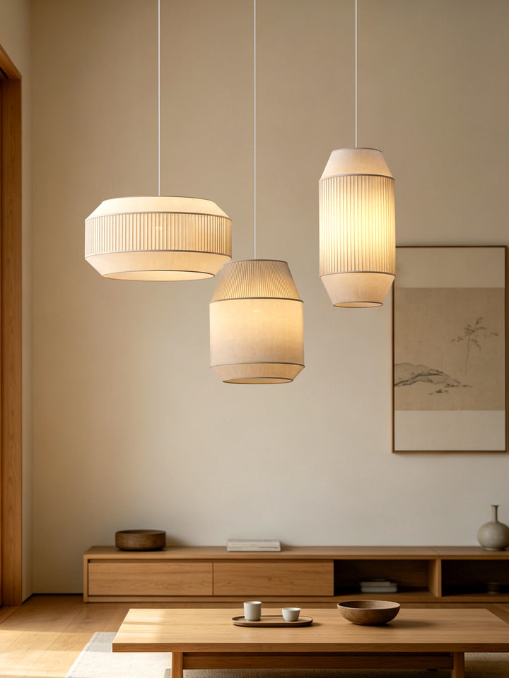 Alder Fluted Fabric Pendant Lamp