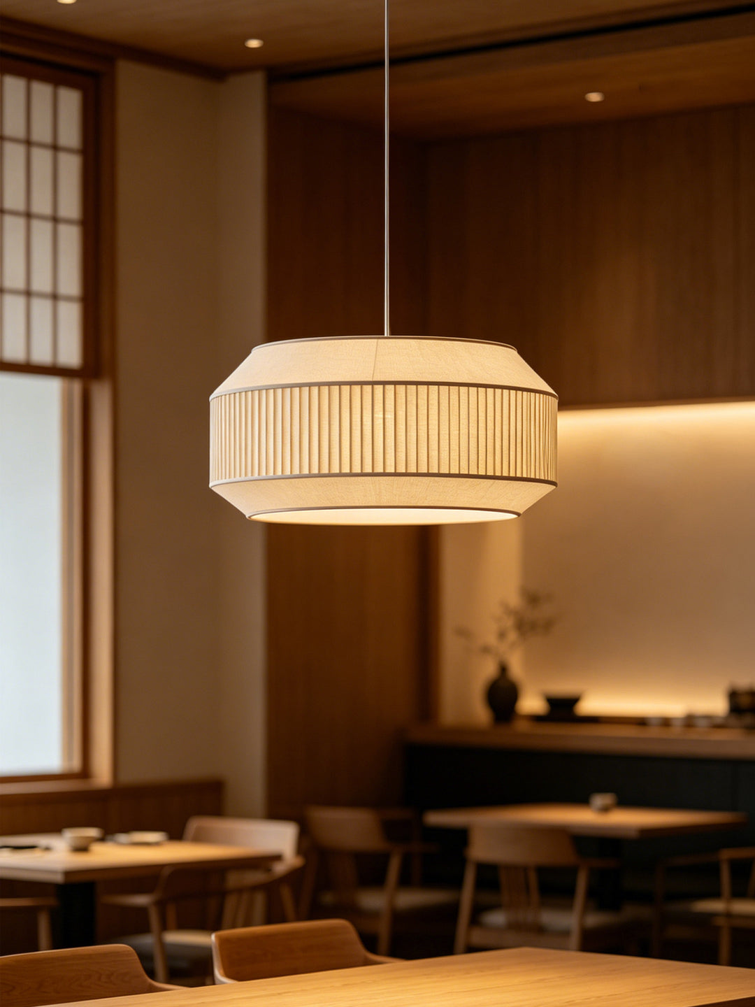 Alder Fluted Fabric Pendant Lamp