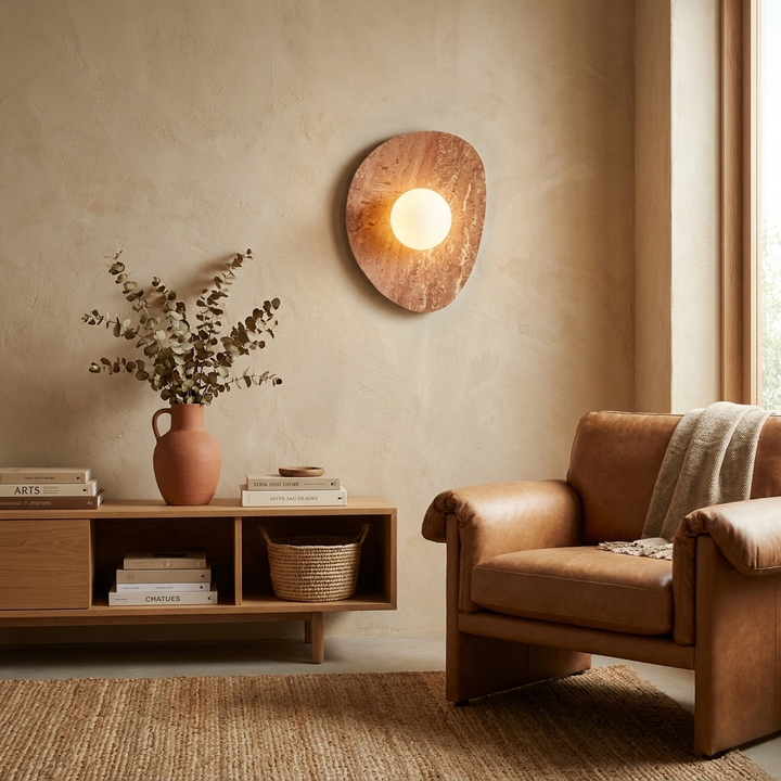 Alira Stone Oval Wall Sconce