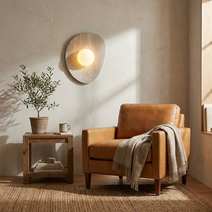 Alira Stone Oval Wall Sconce
