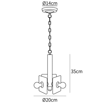 Alohi Pendant Light — Dimension drawings 1